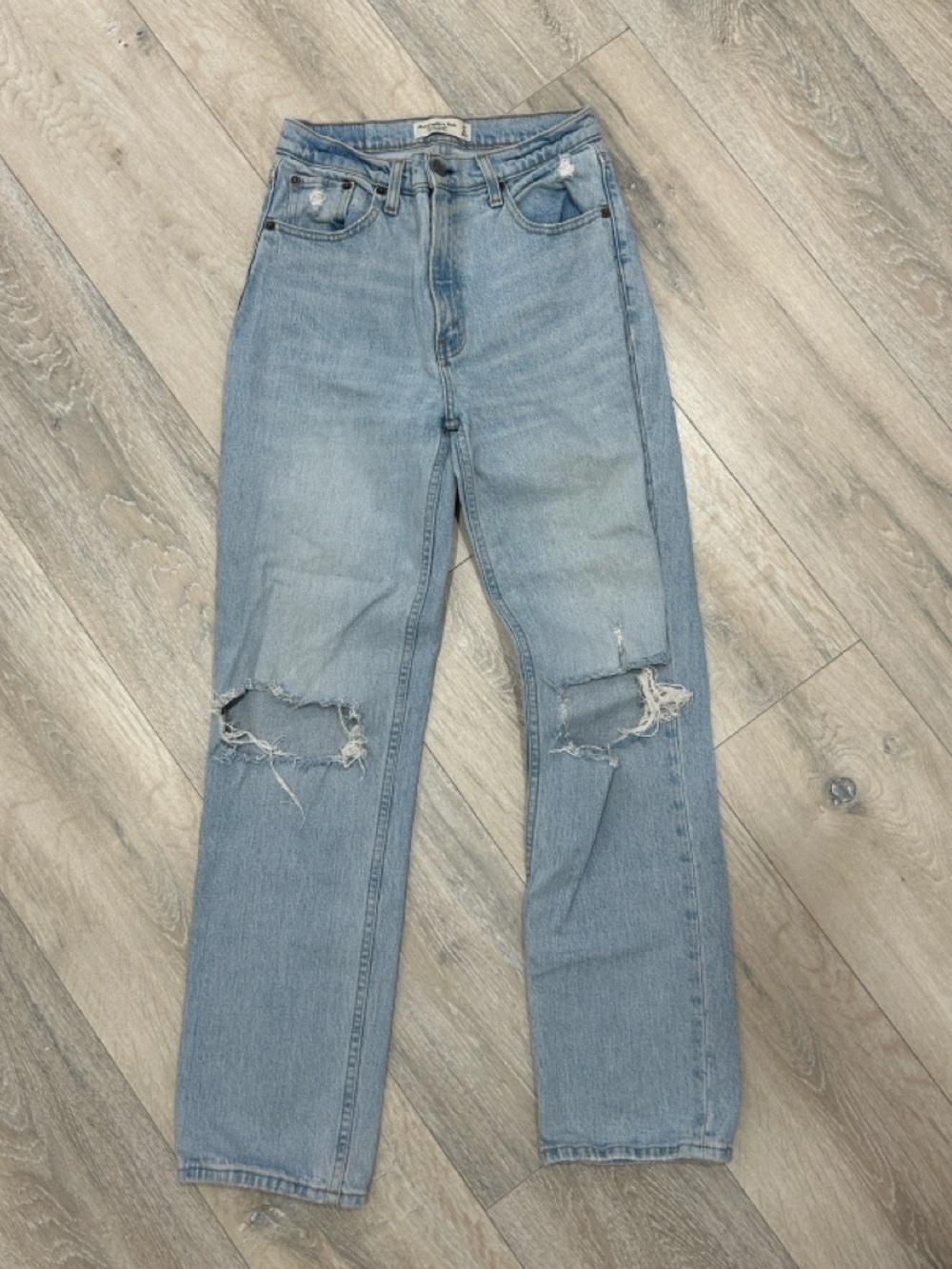 Light Blue Distressed High-Rise Women’s Jeans